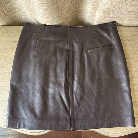 Maje Black Lamb Leather Skirt - Picture 3 of 7